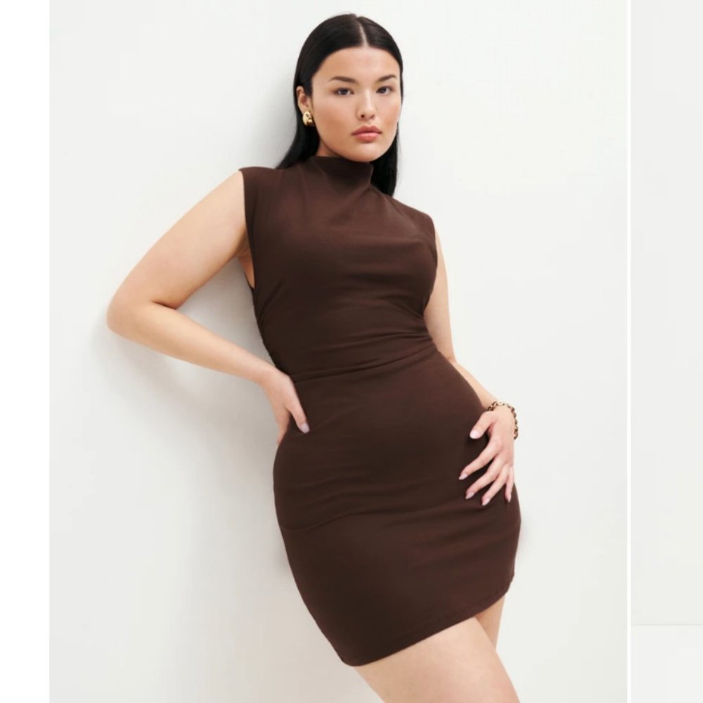 Reformation Alden Knit Dress, Brown (Size S) Like New